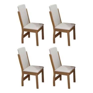 Imagem de Kit 4 Cadeiras Camila MDF Assente Estofado - Móveis São Carlos, Asgard