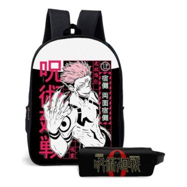 Imagem de Kit Escolar Anime Jujutsu Kaisen com Mochila Estampada e Estojo Inclus