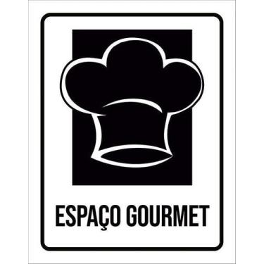Imagem de Kit 5 Placa Acm Setor Espaço Gourmet 18X23 - Sinalizo
