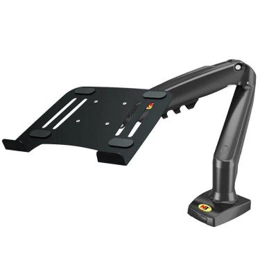 Imagem de Kit Suporte Articulado De Mesa Pistão A Gás F80 Nb + Bandeja Apoio Notebook Nbh-1