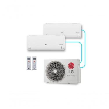 Imagem de Ar Condicionado LG Dual Inverter Voice + AI Bi-Split Frio (Evaporadoras 9.000 + 9.000 BTU) 220V