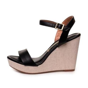 Imagem de Sandalia Vizzano Anabela Salto Alto Rafia-Feminino