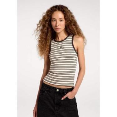 Imagem de Regata Feminina Listrada Em Ribana Canelada-Feminino