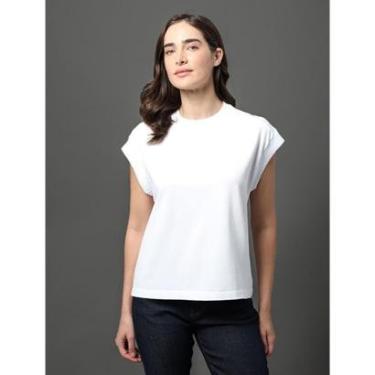 Imagem de Blusa Feminina Malha Rugby Calvin Klein Jeans - Branco-Feminino