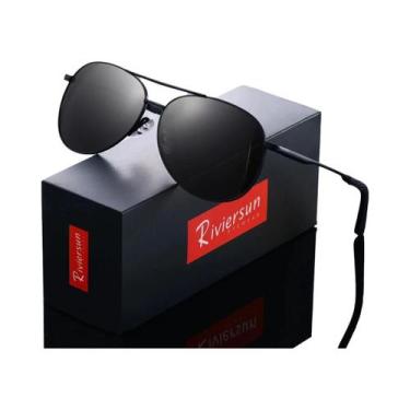 Imagem de Óculos De Sol Unissex Vintage Estilo Piloto Com Armação Grande, Antirr