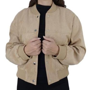 Imagem de Jaqueta Feminina Facinelli Suede Casual Bege Kaqui - 640480-Feminino