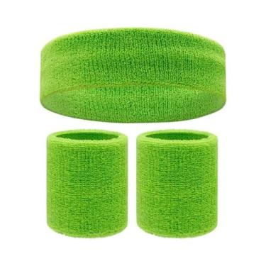 Imagem de Conjunto De Faixas De Suor Para Cabeça E Punhos Masculinas Para Esport