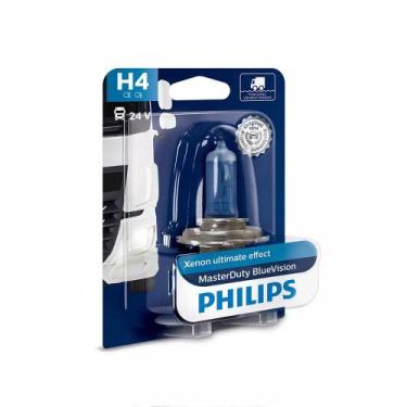 Imagem de Lâmpada Philips Farol H4 Master Duty BlueVision 24v Halógena