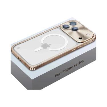 Imagem de Capa Magnética De Metal Para iPhone 17 16 15 14 13 12 pro Max plus 17A