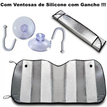 Imagem de 2 Protetores Sollar Parabrisas Quebra Sol Carros 125x60cm - Idea