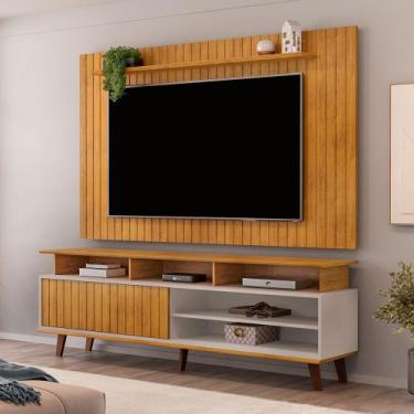 Imagem de Rack Flow com Painel Lume para TV de até 65 Polegadas DJ Móveis, Cedro