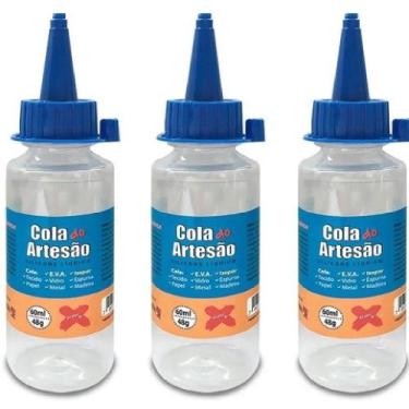 Imagem de Cola Do Artesão Silicone Líquida 60ml - 03 unidades - Make+