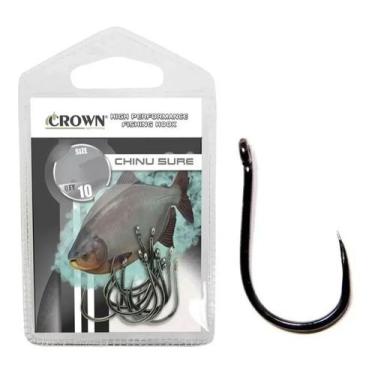 Imagem de Anzol Crown Chinu Sure Black Nº 7 - 10 Peças