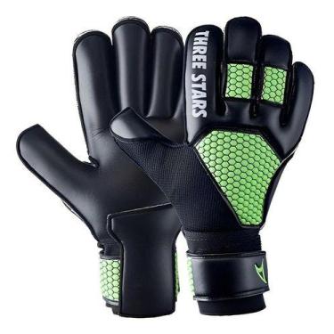 Imagem de Luva Goleiro Campo Three Stars Emotion Profissional, Emotionpreta, M, 