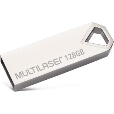 Imagem de Pen Drive Multilaser Diamond 128GB USB 2.0 Metalico - PD853