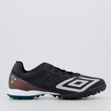 Imagem de Chuteira Umbro Velocita Decimo Premier Society Preta e Branca, 39