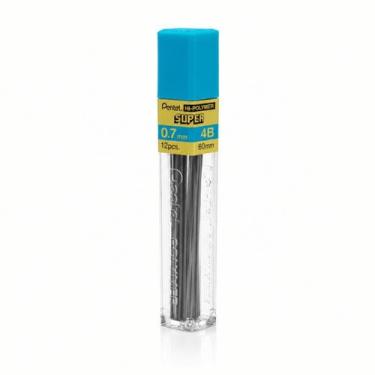 Imagem de Grafite Lapiseira 0.7mm H HB B 2B 3B 4B Hi-Polymer Super 12 Unidades E