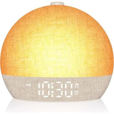 Imagem de Despertador Com Luz RGB Regulável, Temporizador, Máquina De Som Com Ru