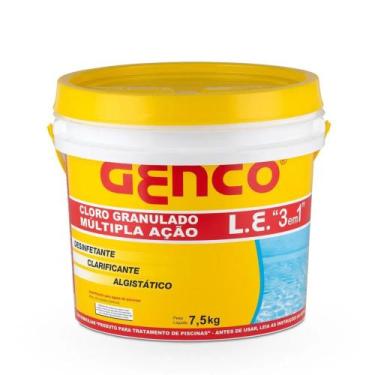 Imagem de Cloro Granulado L.e. Múltipla Ação 3 Em 1 7,5kg Genco