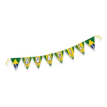Imagem de Faixa Bandeirinhas Do Brasil Torcida Festa Futebol Copa 2026 - Confort