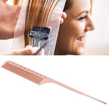 Imagem de Pente de metal de alumínio pente de cabelo cauda pente feminino uso pessoal masculino uso profissional ouro rosa