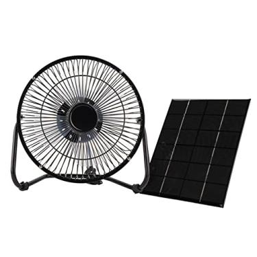 Imagem de Kit de ventilador de painel solar,ventilador de resfriamento de ferro usb 8 polegadas 2.5 w/5 w 5 v e painel solar para galinheiros pequenos de viagem ao ar livre, estufas, galp?es, casas de ani