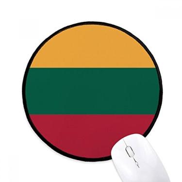 Imagem de DIYthinker Bandeira Nacional da Lituânia Europa Country Mouse Pad Desktop Escritório Tapete Redondo para Computador