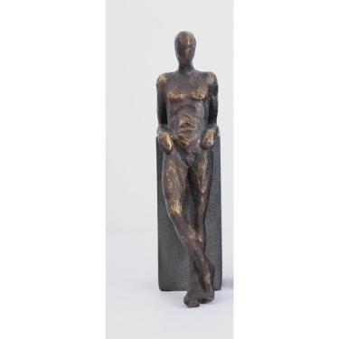 Imagem de Figura Decorativa em Resina Bronze 28cm SS0233 btc
