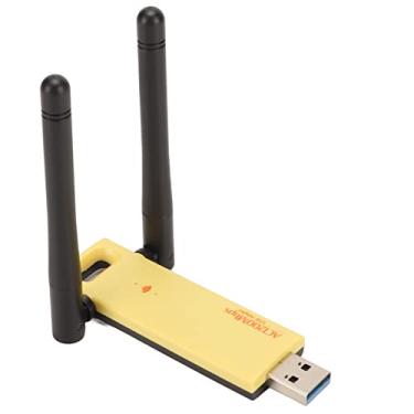 Imagem de Adaptador Wi-Fi USB, Adaptador de Rede Sem Fio de Banda Dupla 2.4G 5G para PC Desktop, Dongle Wi-Fi Com 2 Antenas de Alto Ganho de 3dBi, Plug and Play