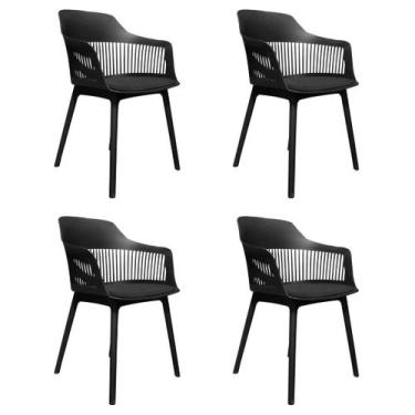 Imagem de Kit 4 Cadeiras De Jantar Design Marcela Preta - Soffi