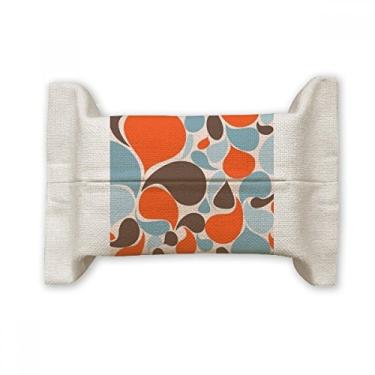 Imagem de Bolsa de linho de algodão com gotas coloridas para lenços faciais