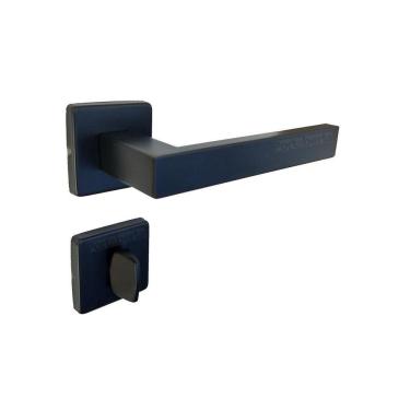 Imagem de Fechadura Porta Banheiro Wc Hato 2 Inox Imab Preta Preto