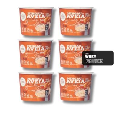 Imagem de Mingau de Aveia Proteico (Wheyprotein) Paçoca Sem Açúcar, Sem Glúten e Sem Lactose - 06 UNIDADES (pronto em 05 minutos)