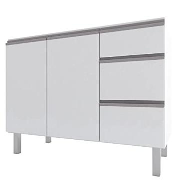 Imagem de Gabinete De Aço P/Pia 1,20 Gaia Flat Branco 1604 Cozimax