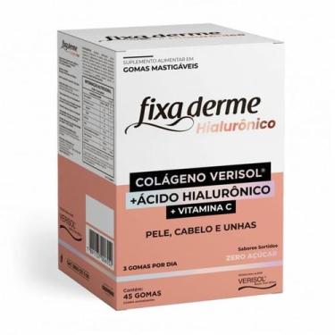 Imagem de Suplemento Alimentar Fixa Derme Hialurônico+Colágeno+Vitamina Com 45 G