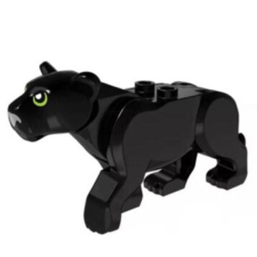 Imagem de Boneco Blocos De Montar Pantera Negra Animal Floresta - Mega Block Toy