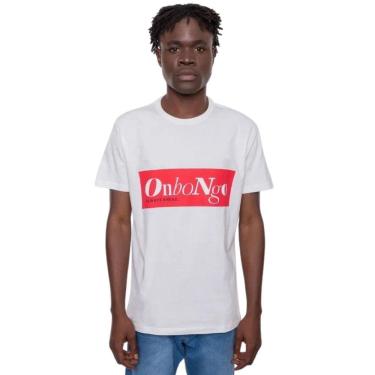 Imagem de Camiseta Masculina Onbongo Letterring Off White D872A