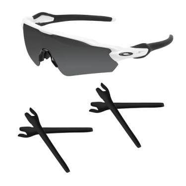 Imagem de Acefrog 2 pares de meias de silicone macio atualizadas para óculos de sol Oakley Radar EV Path OO9208 / Pitch OO9211 / ajuste asiático OO9275 / Advancer OO9442 preto