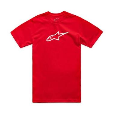 Imagem de Camiseta Masculina Alpinestars Ageless 2.0 Vermelho Branco