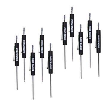 Imagem de MUGE Racing Conjunto de cabeça de lâmina dupla de chave de fenda de bolso com clipe mecânico cabeça com fenda magnética, duas cabeças superiores magnéticas, mini tops e clipes de bolso (10, preto)