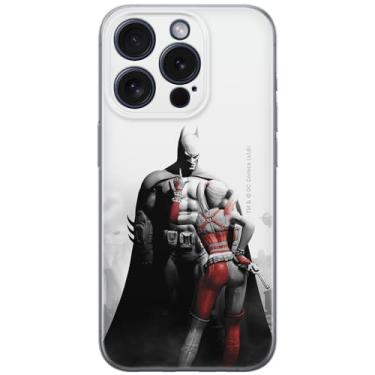 Imagem de ERT GROUP Capa de celular para iPhone 15 PRO original e oficialmente licenciada DC padrão Batman 012 perfeitamente adaptada à forma do celular, capa feita de TPU