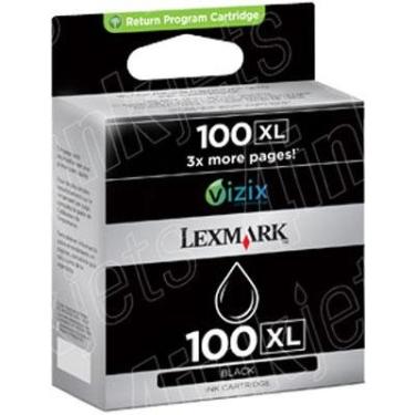 Imagem de Cartucho de tinta genuíno OEM de alto rendimento preto Lexmark 100XL (14N1068) - Varejo