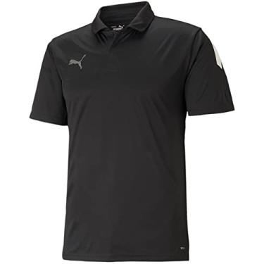 Imagem de PUMA Camisa polo masculina teamLIGA Sideline, preto branco