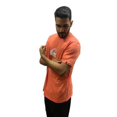 Imagem de Camiseta Quiksilver Comp Logo  Colors Vermelho Claro-Masculino