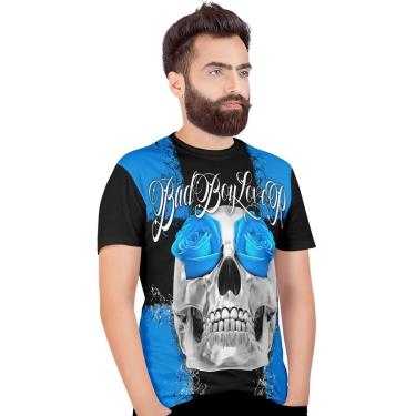 Imagem de Camiseta Stompy Power Bad Boy Lover Tattoo Skull Caveira-Masculino