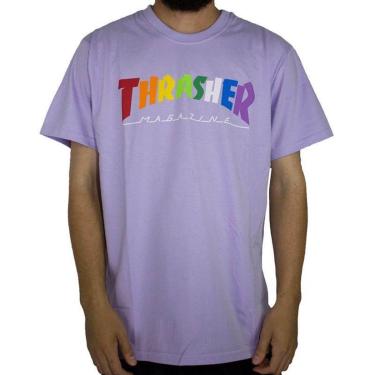 Imagem de Camiseta Thrasher Rainbow Mag Lilas-Masculino