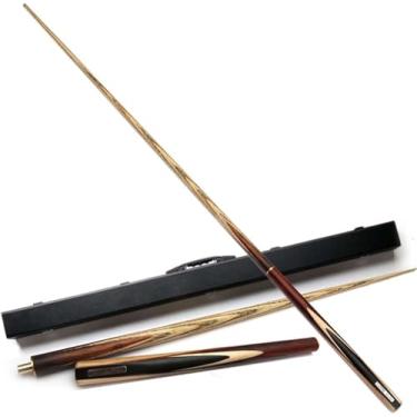 Imagem de Taco de bilhar para bilhar, bastão de sinuca de madeira, taco de design ergonômico, para jogos e acessórios de mesa de sinuca, capa rígida/bolsa para escolher (pontas de 9,8 mm, taco de sinuca +