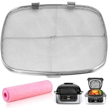 Imagem de Protetor contra respingos de aço inoxidável para Ninja Foodi AG301, acessórios de peças de reposição para fritadeira de ar de tela fina para fritadeira interna Ninja Foodi 5 em 1 AG300, AG300C,