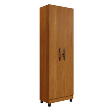 Imagem de Armário Multiuso Ibiza 2 Portas 5 Prateleiras com Chave Cinamomo - Panorama Móveis