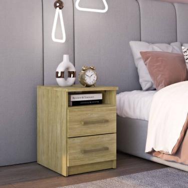 Imagem de Mesa de Cabeceira com 2 Gavetas e 1 Nicho 2339 Mel